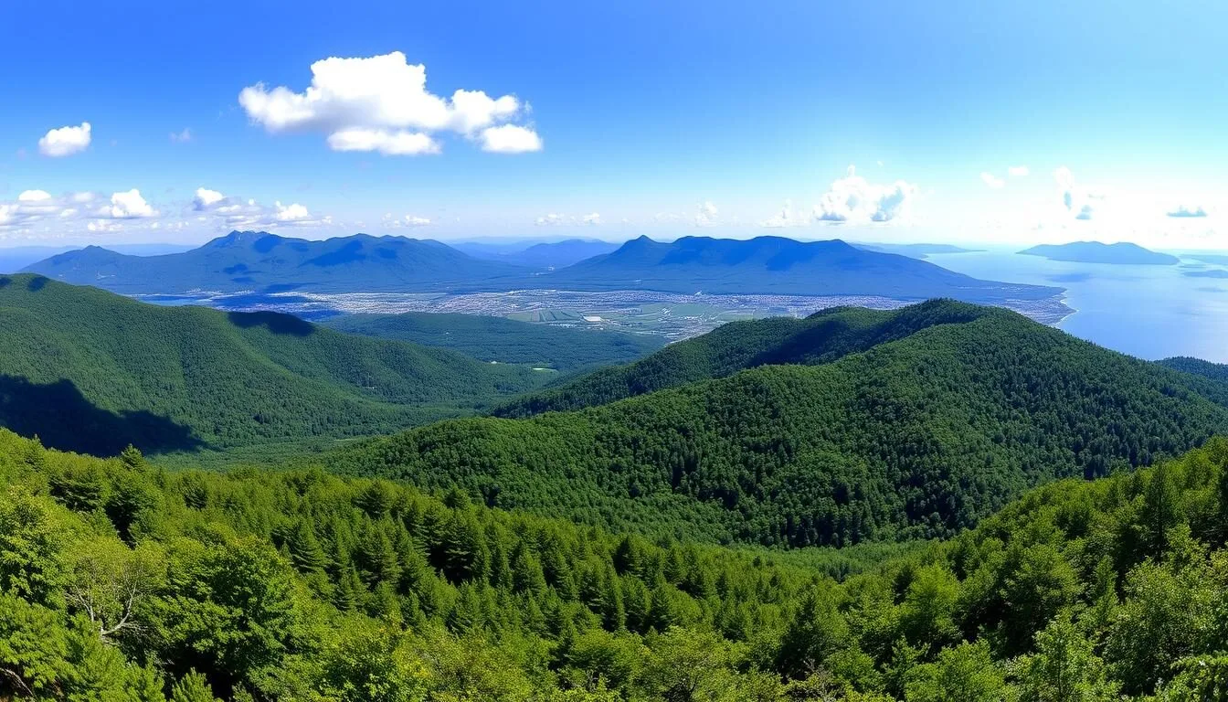 Caucasus mountain valley and nature near Sochi